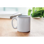 Branded Vintage Style Sublimation Mug in use