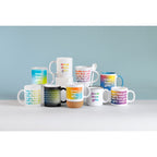 Branded vintage style sublimation mug, detail