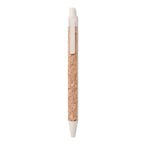 Branded cork barrel ball pen with wheat straw fittings