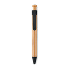 Branded Bamboo and Wheat Straw Pen in Black