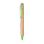 Branded Bamboo and Wheat Straw Pen in Green