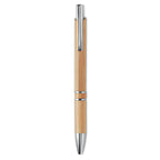 Branded bamboo push button pen with aluminium fittings