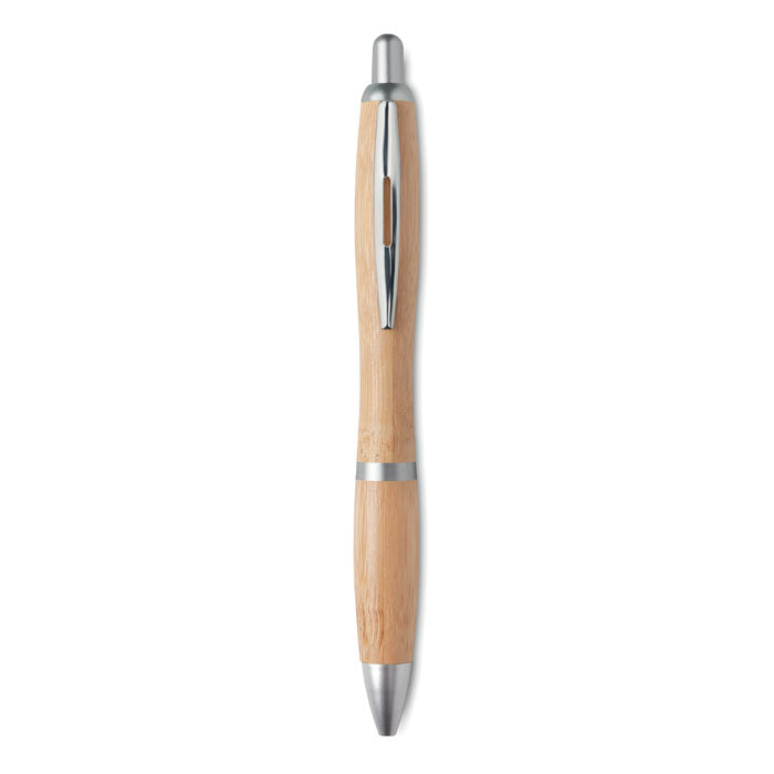Branded bamboo ball pen with abs fittings