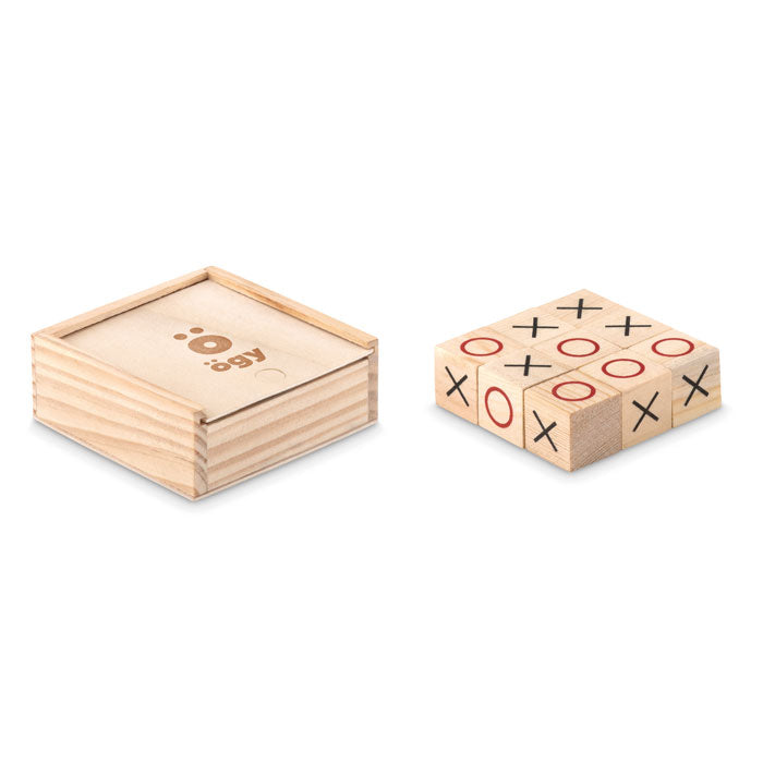 Branded Wooden Tic Tac Toe Game