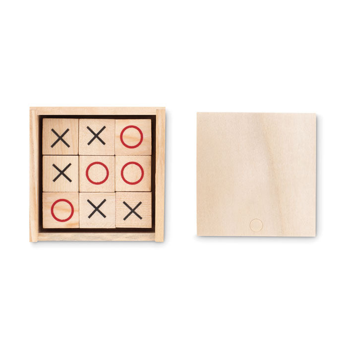 Branded Wooden Tic Tac Toe Game without branding