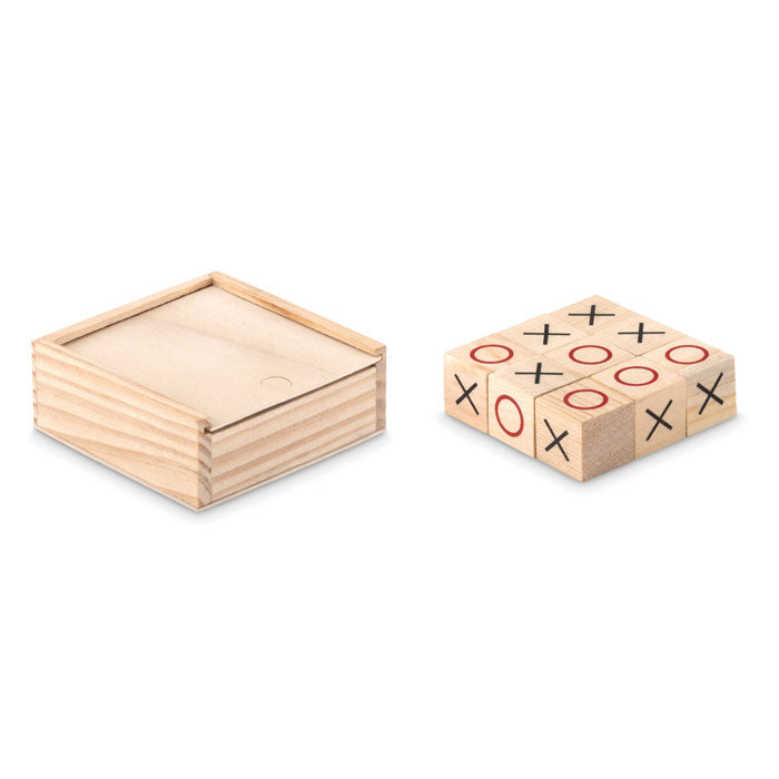 Branded Wooden Tic Tac Toe Game without branding