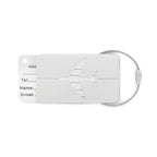 Branded Aluminium Luggage Tag 7.5 x 4.5cm in Silver