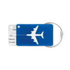 Branded Aluminium Luggage Tag 7.5 x 4.5cm without branding