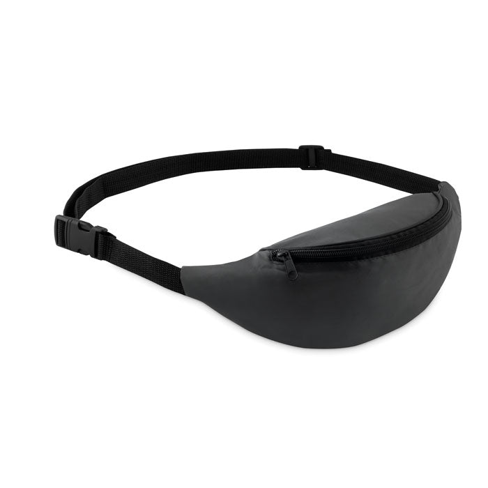 Branded Fanny Bag in 210D Polyester in Black