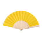 Branded Wooden Hand Fan with Polyester Fabric colour option 08