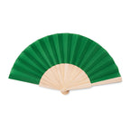 Branded Wooden Hand Fan with Polyester Fabric colour option 09
