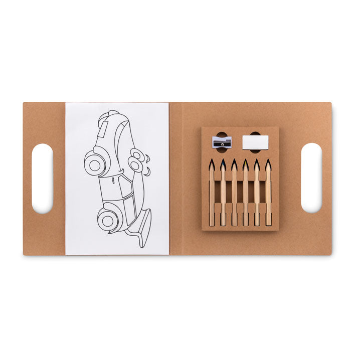 Branded Colouring Set with 6 Pencils without branding