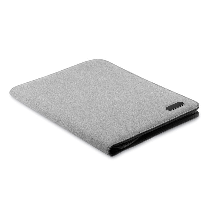 Branded A4 Zipped Conference Folder in Two-Tone Polyester