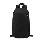 Branded Backpack with Front Pocket in Black