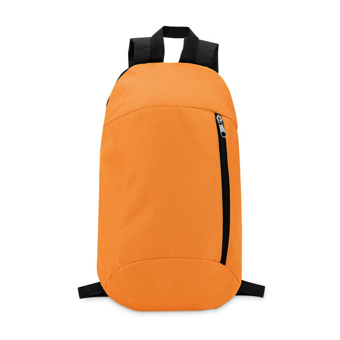 Branded Backpack with Front Pocket in Orange