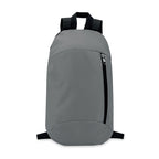 Branded Backpack with Front Pocket in Grey