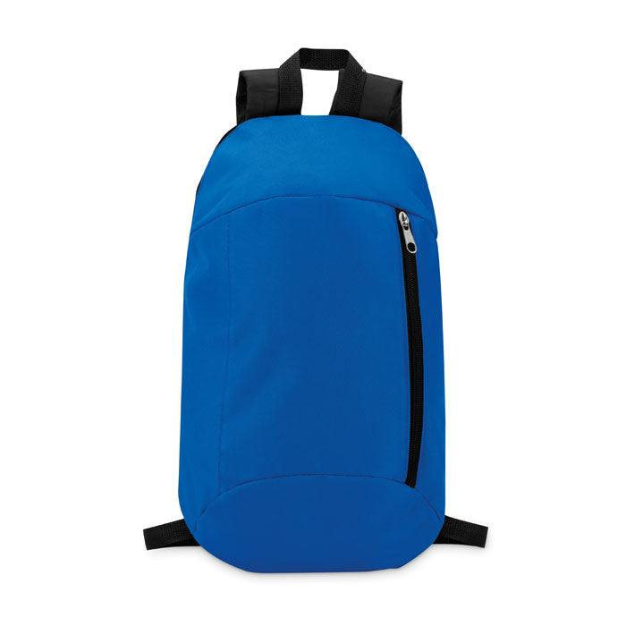 Branded Backpack with Front Pocket in Blue