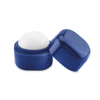 Branded Ball Lip Balm in Cube Box in Blue