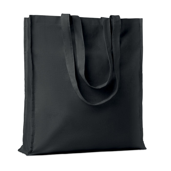 Branded Cotton Shopping Bag 140gsm 38 x 9 x 42cm in Black