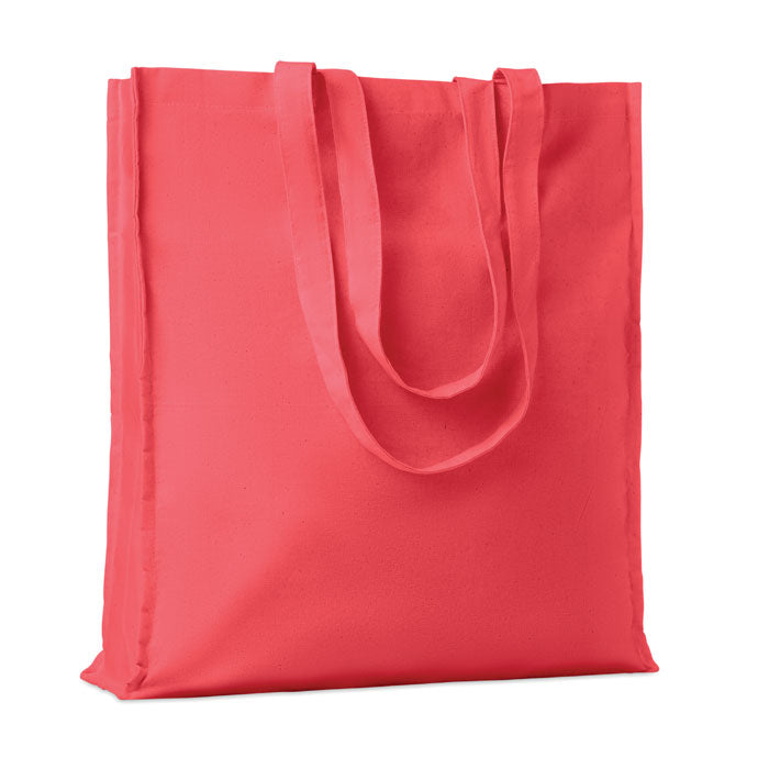 Branded Cotton Shopping Bag 140gsm 38 x 9 x 42cm in Red