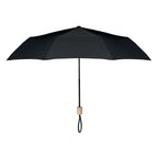 Branded 21 Inch RPET Foldable Umbrella in Black