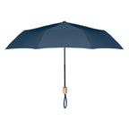 Branded 21 Inch RPET Foldable Umbrella in Blue