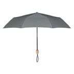 Branded 21 Inch RPET Foldable Umbrella in Grey