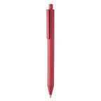 Branded Wheat Straw Push Button Ball Pen in Red