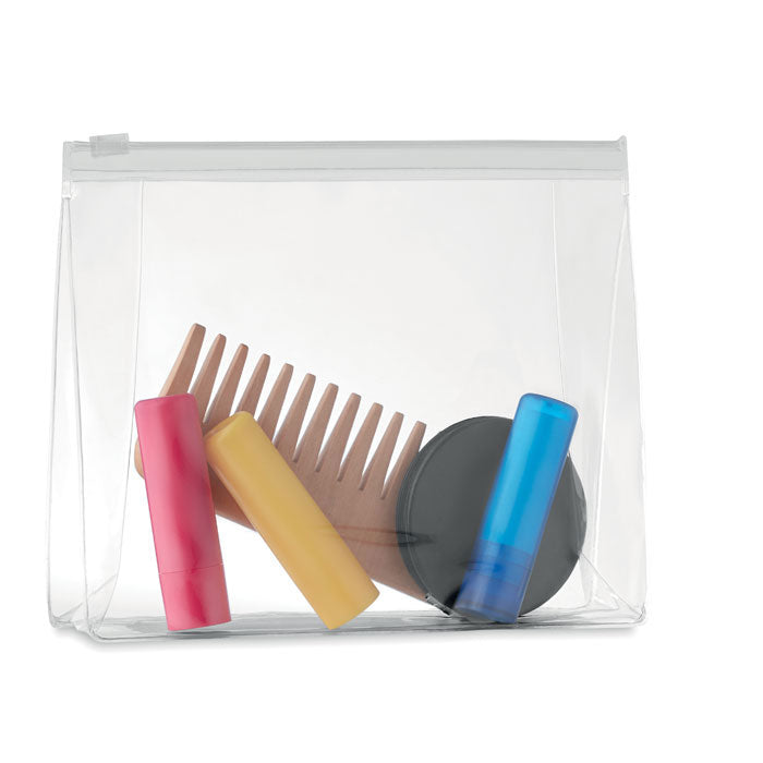 Branded PVC Cosmetic Pouch with Zip without branding