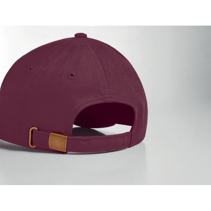 Branded 6 Panel Brushed Cotton Baseball Cap 270gsm without branding