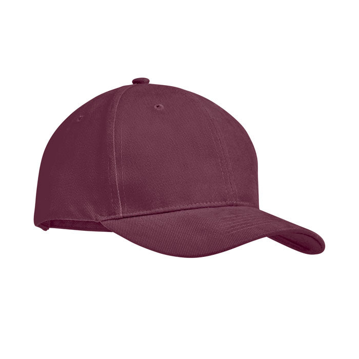 Branded 6 Panel Brushed Cotton Baseball Cap 270gsm
