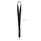 Branded 25mm Lanyard with Metal Hook in Black