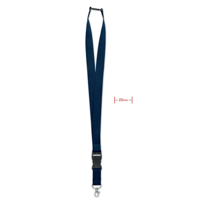 Branded 25mm Lanyard with Metal Hook in Blue