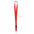 Branded 25mm Lanyard with Metal Hook in Red