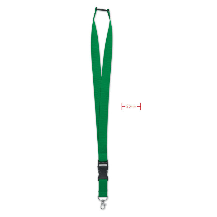 Branded 25mm Lanyard with Metal Hook in Green