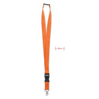 Branded 25mm Lanyard with Metal Hook in Orange
