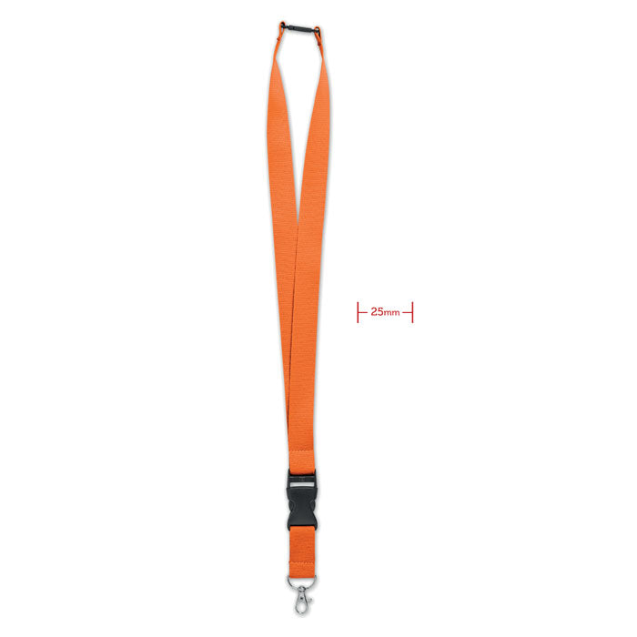 Branded 25mm Lanyard with Metal Hook in Orange