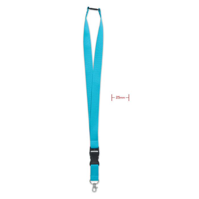 Branded 25mm Lanyard with Metal Hook in Blue
