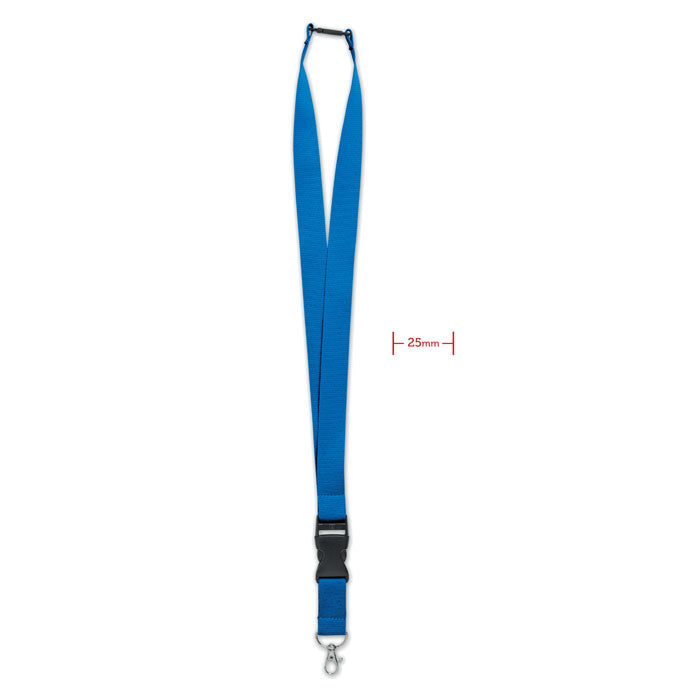 Branded 25mm Lanyard with Metal Hook in Blue