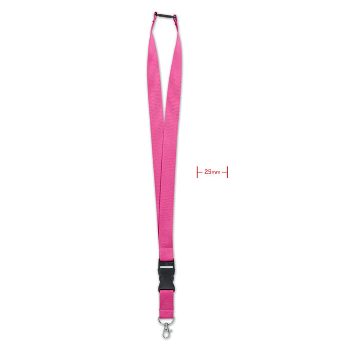 Branded 25mm Lanyard with Metal Hook in Pink