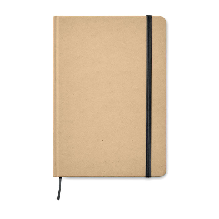 Branded A5 Recycled Carton Hard Cover Notebook in Black