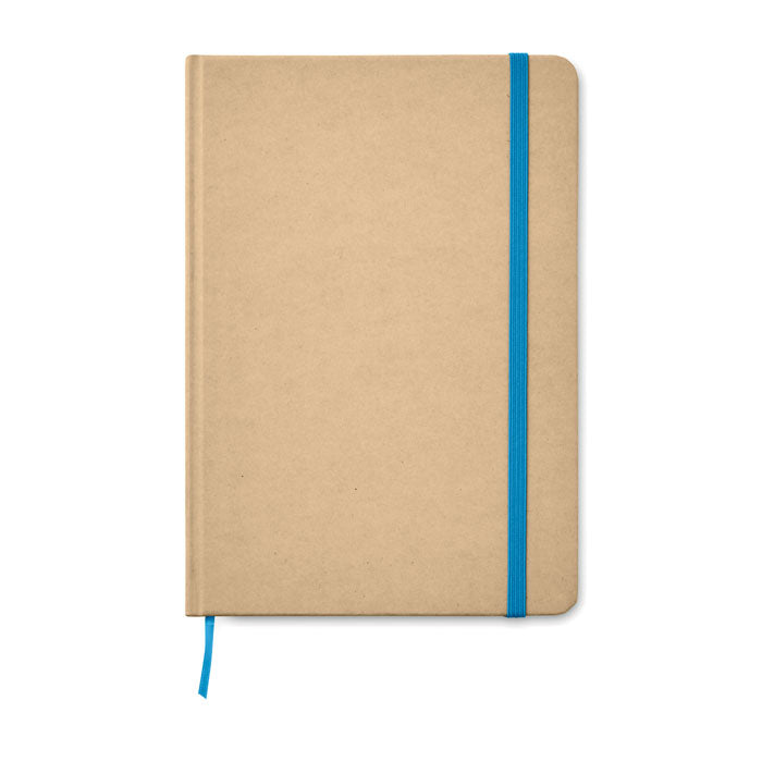 Branded A5 Recycled Carton Hard Cover Notebook in Blue