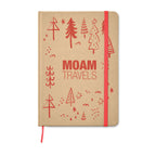 Branded A5 Recycled Carton Hard Cover Notebook in Red