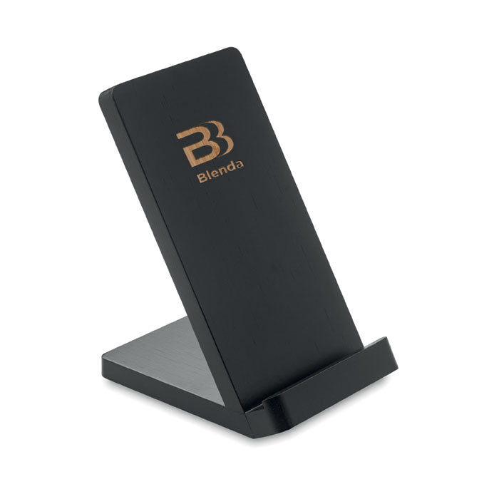 Branded Bamboo Wireless Charger Stand