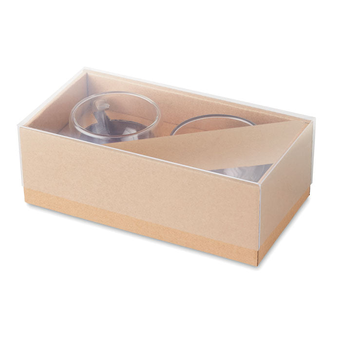 Branded Double Wall Espresso Glass Set without branding