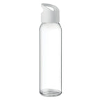 Branded Glass Bottle with Carrying Loop in White