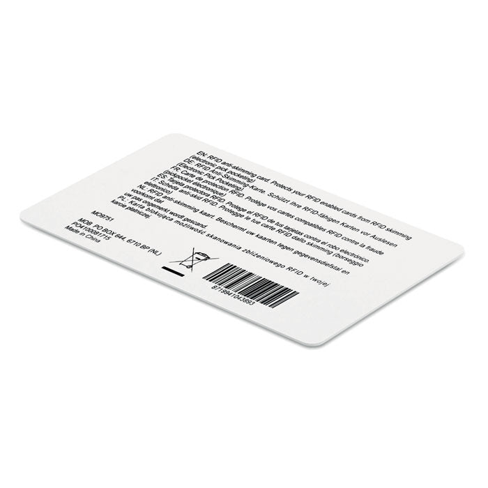 Branded RFID Anti-skimming Card without branding