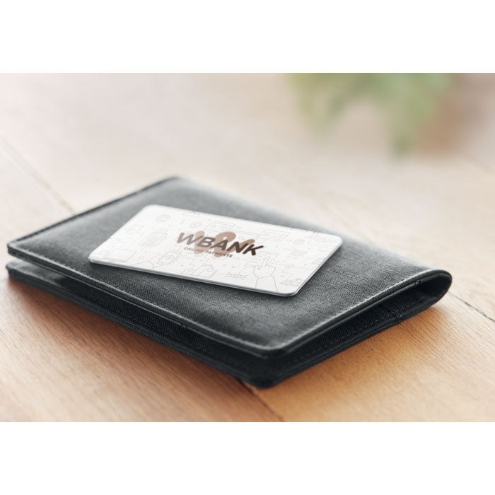 Branded RFID Blocking Card in use