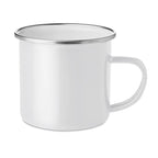 Branded Vintage Enamel Mug - 350ml in White