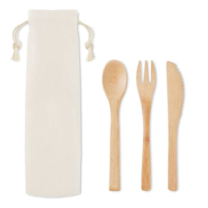 Branded Bamboo Cutlery Set
